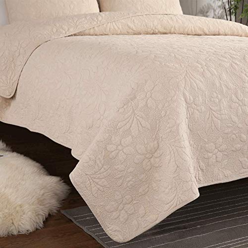 Cubrecama Bouti Acolchada Doble 100% Algodón Color Sólido Mantas De Colcha Multifunción Bordadas Ropa De Cama De 3 Piezas Sobrecamas Con 2 Fundas De Almohada,Blue-SuperKing:245x265cm+50x70x2