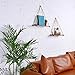 ASLINY Distressed Wood Hanging Swing Rope Floating Shelves (Brown - Dark Walnut - Great Finishes)