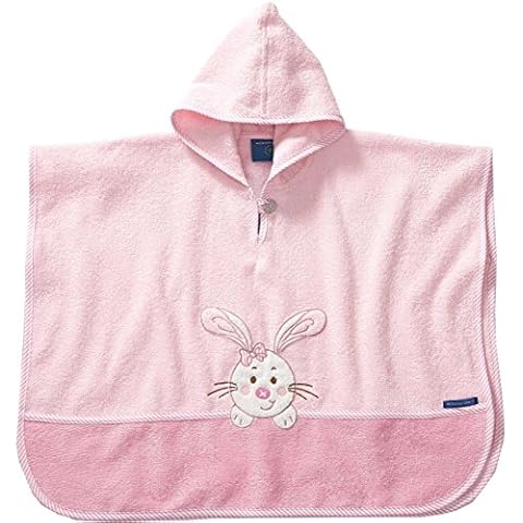 Morgenstern Badeponcho Kinder I Baby I Mädchen I Jungen I Frottee I Kapuze I 100% Baumwolle I Hase I Rosa Cover