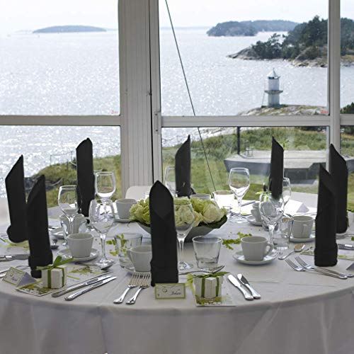 Talvania Cloth Dinner Napkins - 12 Pack Luxuriously Soft & Hotel Quality Cotton Napkins, Brilliant Fabric Napkins (18” X 18”) Perfect for Events, Hotel & Home Use (Black) - Thumbnail 6