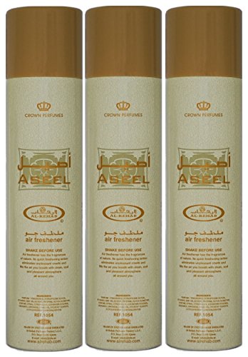 Aseel Air freshener Room Spray Scent Perfume for Home/Car/Office 300 ML Pack of 3 Pcs from UAE and Saudia Arabia (300 ML (Pack of 3 Pcs), Aseel)