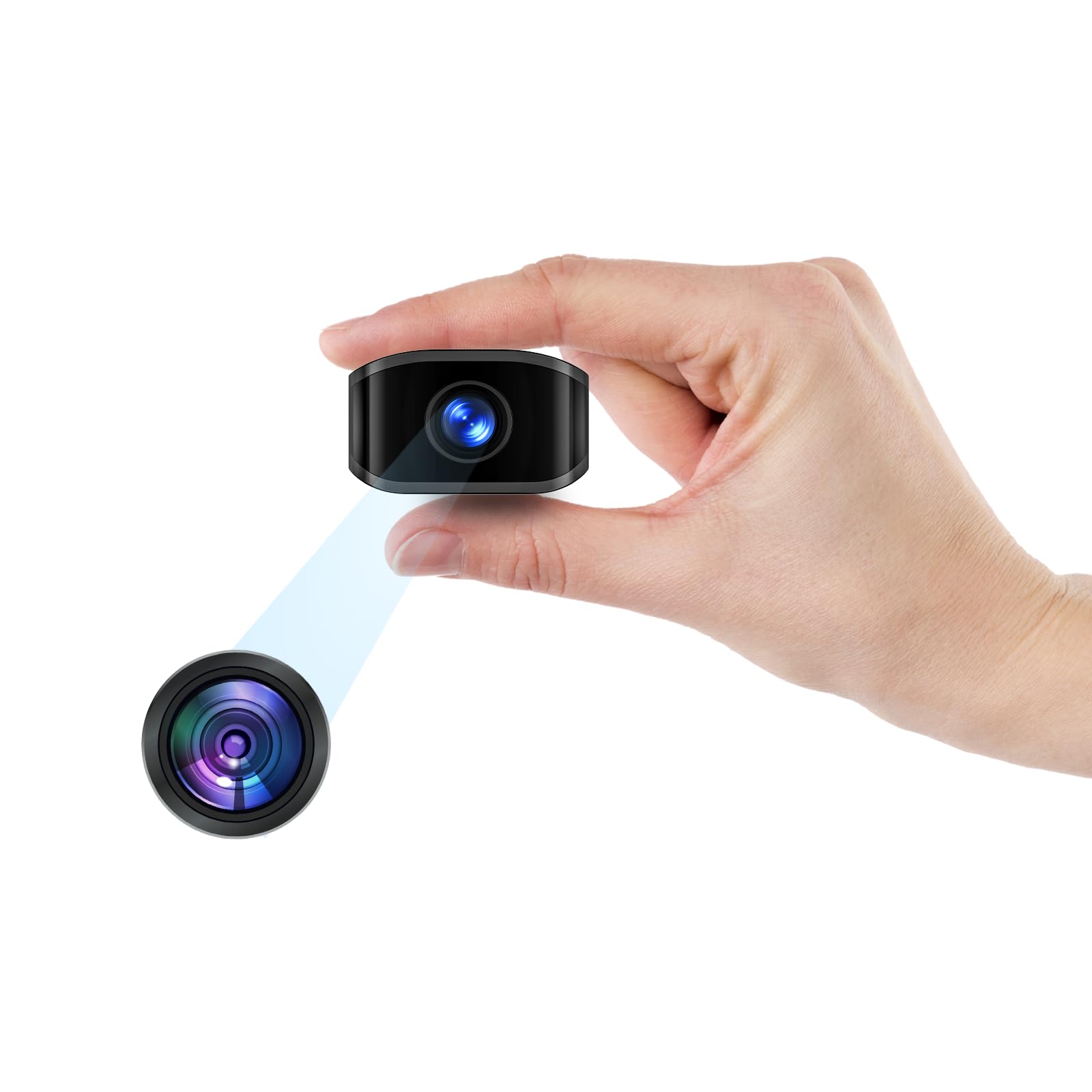 Cámara mini, cámara oculta, cámara de vigilancia doméstica de alta definición para interiores. Cuenta con detección de movimiento,es adecuada para cuidar a ancianos,niños y mascotas,no requiere Wi-Fi.
