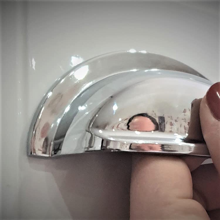 Set of 6 Cup Handles for Kitchen Cabinets & Drawers, Polished Chrome - Image 4