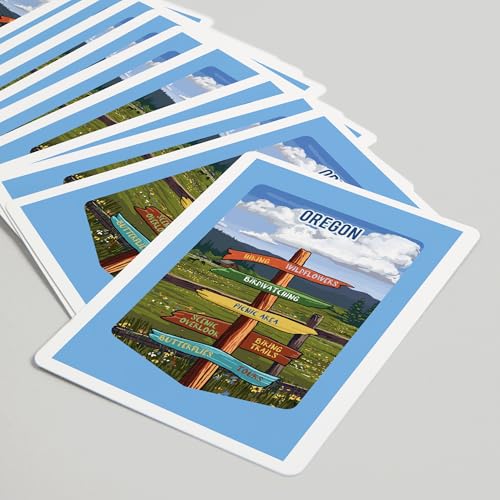 Lantern Press Oregon, Mazo de 52 Cartas de Póker miniatura 5