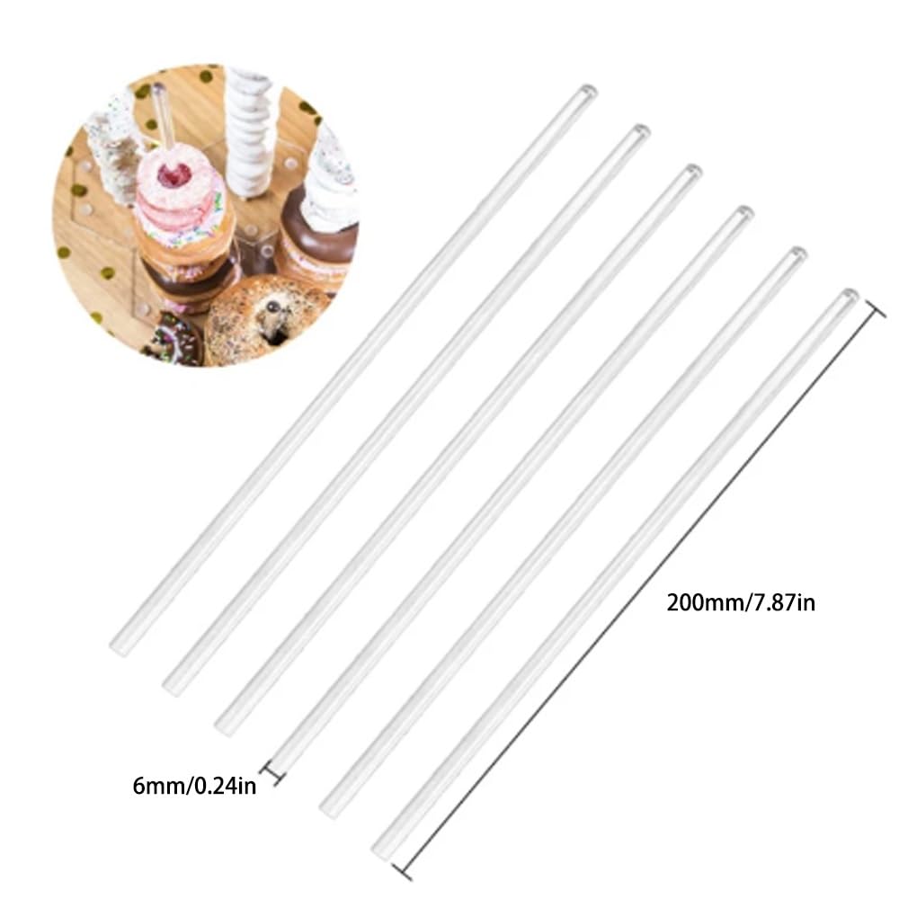 Tiges cylindriques rondes en plastique, Lot de 5 tiges acryliques 200 mm, 8 pouces, diamètre 6 à 30(Dia25mm)