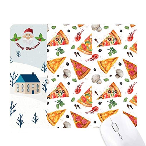 Cadeau de noël maison original avec ce tapis de souris pizza au schéma illustré