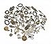 Yueton 100 Gram (Approx 70pcs) Assorted Antique Charms Pendant for Crafting, Jewelry Making Accessory (Bronze)