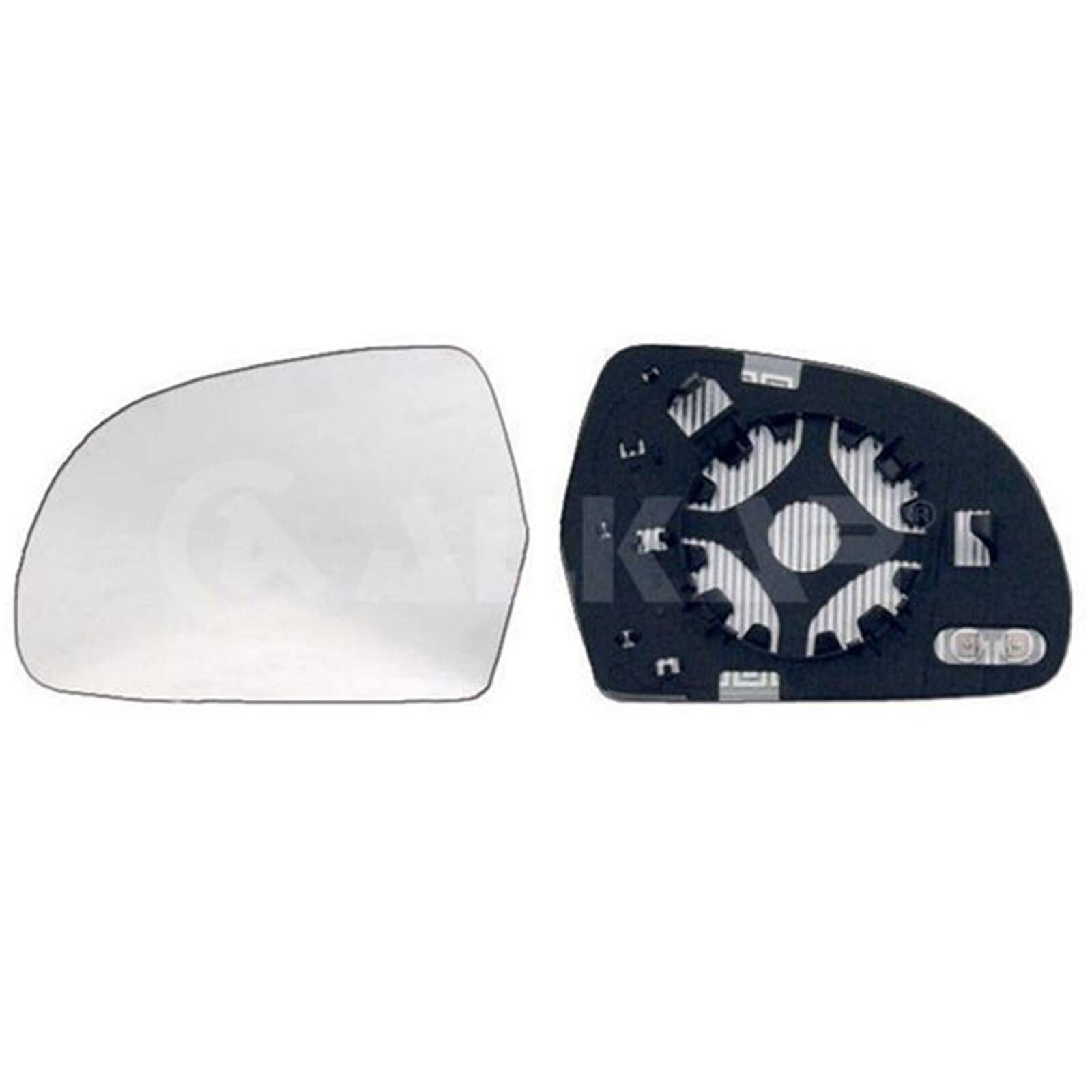 Alkar 6432786 – Vetro Specchio Esterno Dx Per Auto, Riscaldato, Convesso, Qualità Certificata, Per Veicoli Con Guida A Sinistra - 6