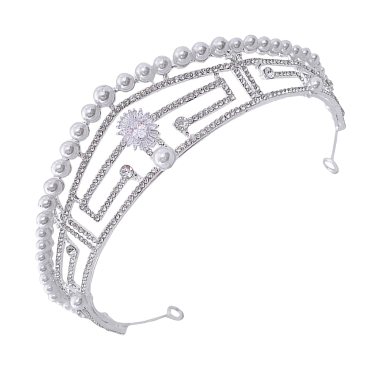 Tiara de boda para novia que soluciona la falta de brillo en accesorios de pelo 8