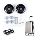 Produktbild Fresh66 Paar Gepäck-Koffer Ersatz Wheels Rad Gummi Metall für Trolley Gepäckkoffer Hartschalenk ffer (60X18MM)