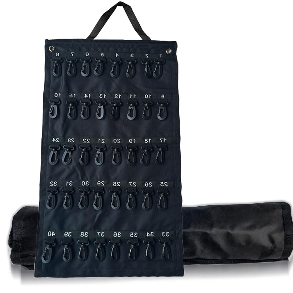 Supertool Estuche portátil enrollable para llaves, organizador de llaves, bolsa enrollable para personal de hotel, guardias de seguridad, agentes inmobiliarios, trabajadores de mantenimiento (30/40/50