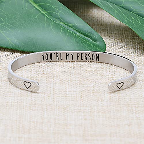Joycuff Birthday Gifts For Women Inspirational Jewelry For Girls Best Gifts For Women Friend Personalized Engraved Stainless Steel Cuff Bracelet For Christmas Graduation Valentines Day Gift For Her #TOP3