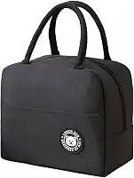 Lancheira Térmica Reutilizável para Marmita – Bolsa Sacola à Prova de Vazamentos, Mantém Alimentos Quentes e Frios, Ideal para Academia, Trabalho e Passeios – (Preto)