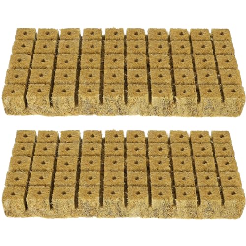 GANAZONO 100個 播種基質 パック 水耕栽培用栄養キューブ 種まき 挿し木対応 高吸水 通気性良好 無土壌栽培向け植物繁殖用培養土ブロック