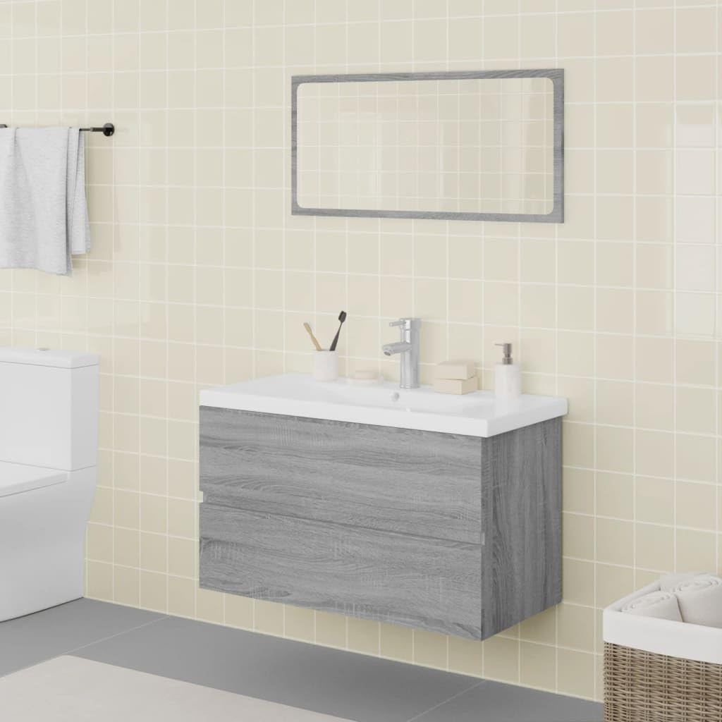 SKM Badmöbel-Set Grau Sonoma Holzwerkstoff, Weight: 36.7 kg, 3120349
