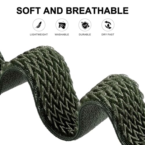 bisonstrap stretchy nylon watch band adjustable buckle loop bands quick release elastic braided nylon strap 16mm 18mm 19mm 20mm 22mm