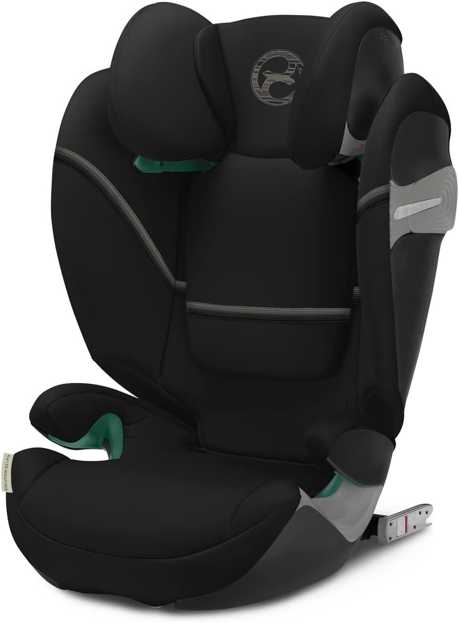 Gold child seat Solution S2 i-Fix, For cars with and without ISOFIX, 100 - 150 cm, From approx. 3 to 12 years (15 - 50 kg), Moon Black