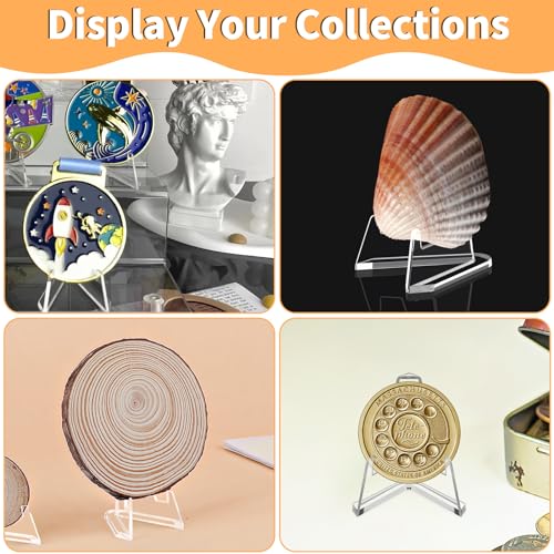 NIUBIER Card Display Stand, 30 Pack Clear Card Stands, Arcylic Card Display, Mini Card Stands for Sports Cards, Sports Card Holder, Graded Card Display (2.2 Inch)