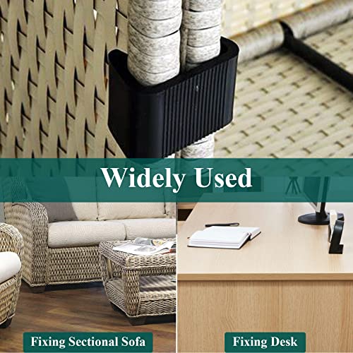 Biaungdo 12 Pcs Outdoor Furniture Clips, Patio Sofa Rattan Clips Sectional Module Couch Wicker Furniture Clips Connector Clamps Fasteners Clips For Outdoor, Patio(Black,6.5X3.8X4.3Cm) #TOP4