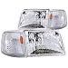 Anzo USA 111119 Ford Ranger Clear With Amber Corners Headlight Assembly - (Sold in Pairs)