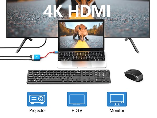 Image of RREAKA Switch Dock Replacement for Nintendo Switch 1&2, 4K@60Hz HDMI TV Adapter, Portable Travel Docking Station with USB 3.0 Port & 100W PD Charging
