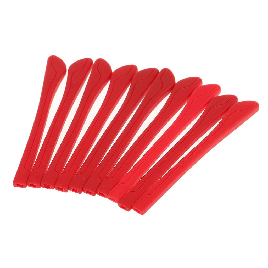 10pcs Expandable Silicone Eyeglasses End Tips Ear Sock Tubes Replacement Red-image-29