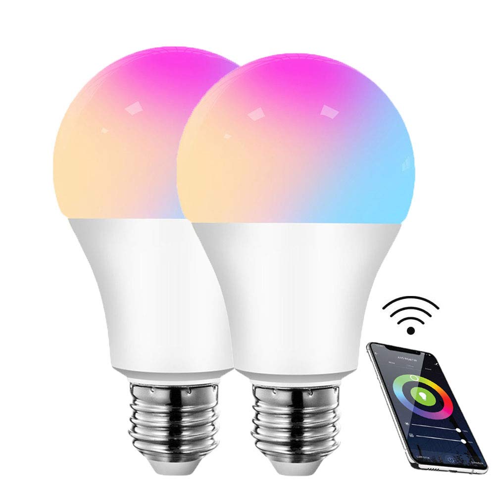 Buy SILENTCARE Color Changing Light Bulb,Smart WiFi Light Bulb Compatible with Alexa & Google