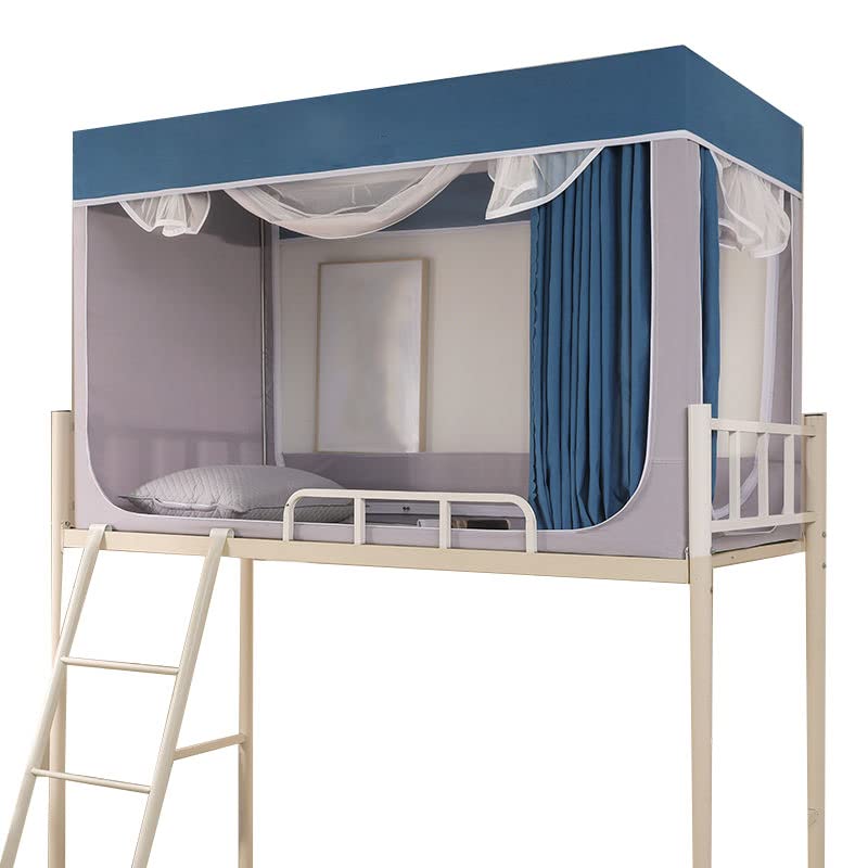 Cortina de litera con toldo de privacidad opaca y fácil instalación para dormitorio