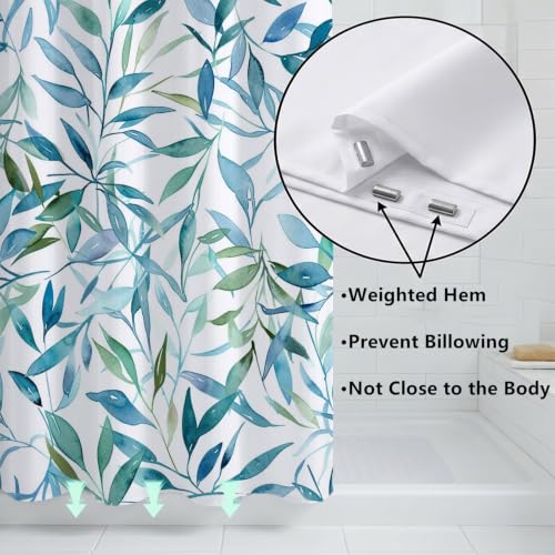 Rideau de douche en polyester de qualité supérieure 150x170cm motif feuilles