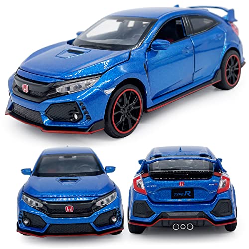 Vehículo a escala 1:32 modelo Civic Type R azul miniatura 5