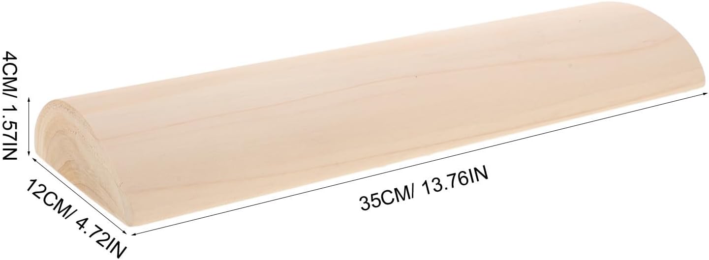 SEWACC Pillow Support Surface for Smooth Store with Massage Home Polished Wooden Small Cylinder Relaxation Neck Lumbar Use for Shoulder