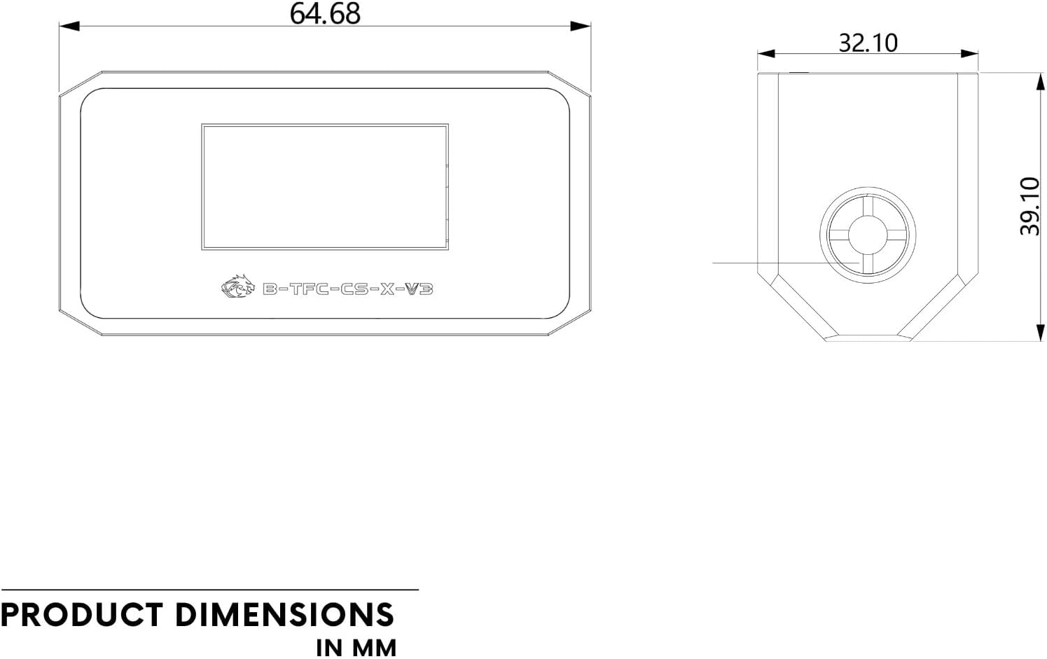 Bykski Inline Flow Meter and Thermometer Safety Module w/OLED Display V3