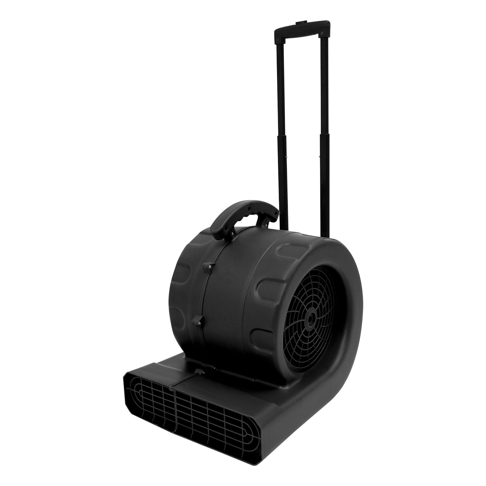 750W Industrial Soplador eléctrico de suelo con 3 niveles de velocidad, ventilador de suelo portátil, ventilador radial para alfombras, secado de suelos, deshumidificación, ventilación (negro)