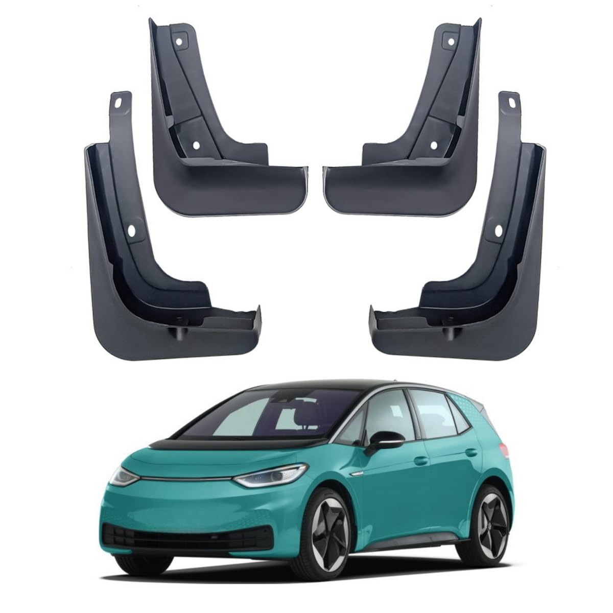 UDRFKDS Mud Flaps Splash Guards For VW ID3 2021 Accessories Mudflap Fender Flares Front and Rear Mud Guard Set 4PCS