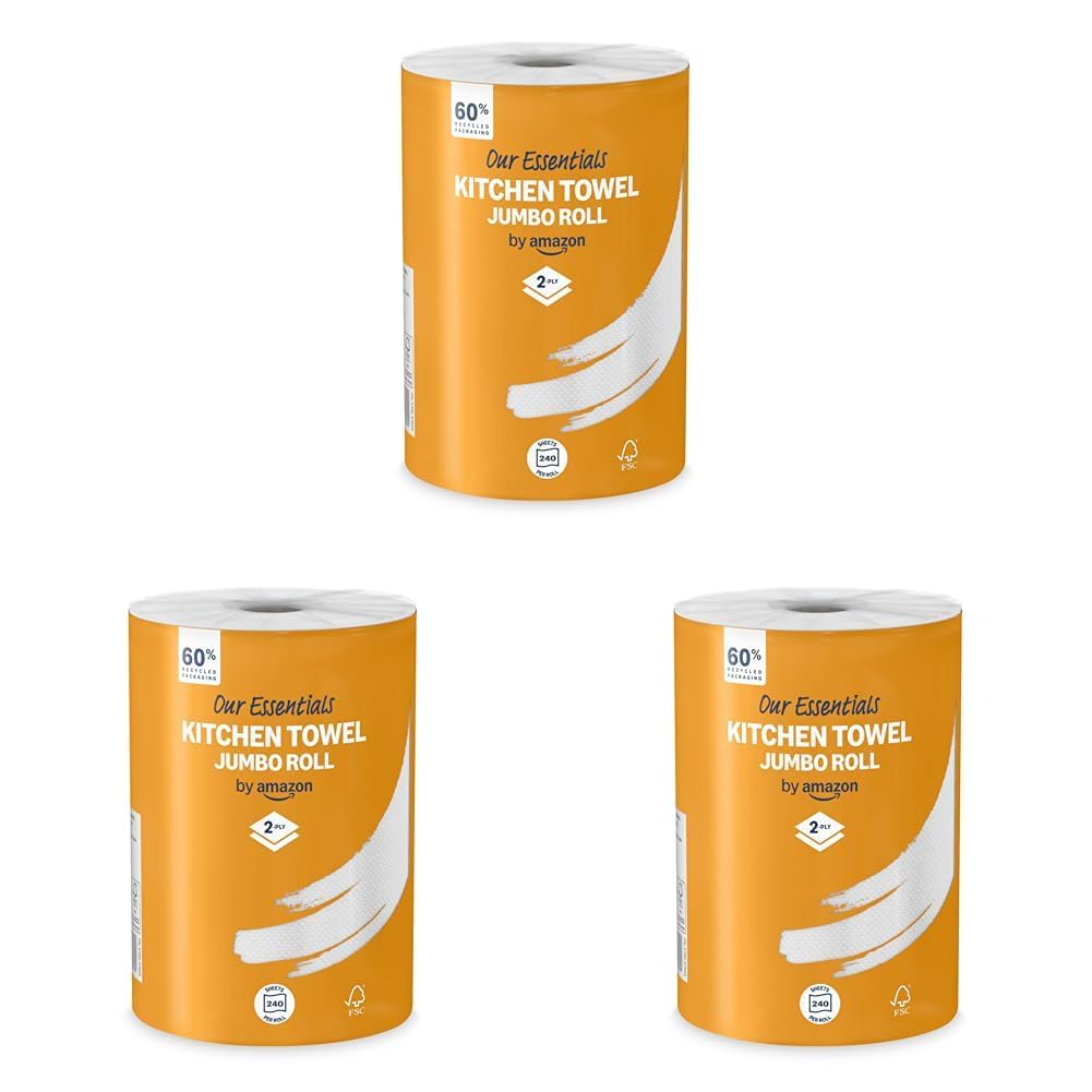 Our Essentials by Amazon Kitchen Towel Jumbo Roll 1 Pack, 2-Ply, 240 Sheets — view 8