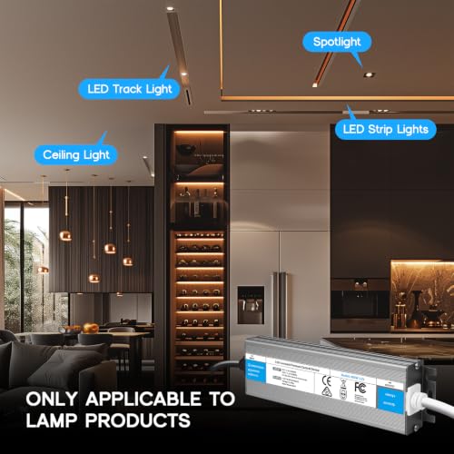 Image of LED Driver 36 Watts Waterproof IP67 Power Supply 85V-265V AC to 24V DC Converter,Quiet and Small LED Transformer Low Voltage Output with 3-Prong Plug 3 Feet Cable for LED Light Strip, Outdoor