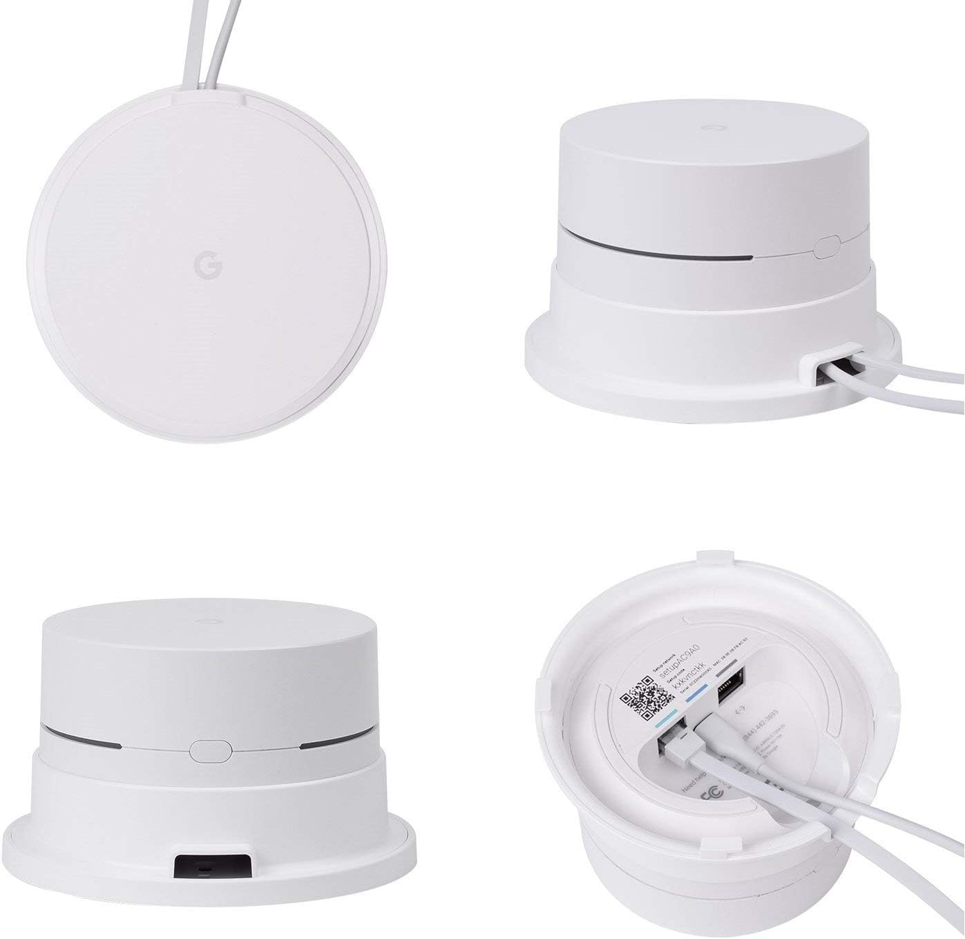 Google WiFi - AC1200 - Mesh WiFi Router System Bundle (3-Pack) + 3 Wall Mounts for Google - 4500 Sq Ft Coverage - Retail Packaging - Easy Setup, Seamless Signal for Smart Home Devices - Snow