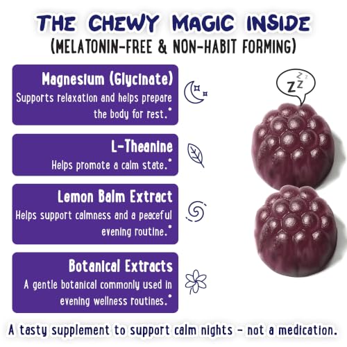 Kids Sleep Gummies - Calm Sugar-Free Magnesium Glycinate and Melatonin-Free - image 4