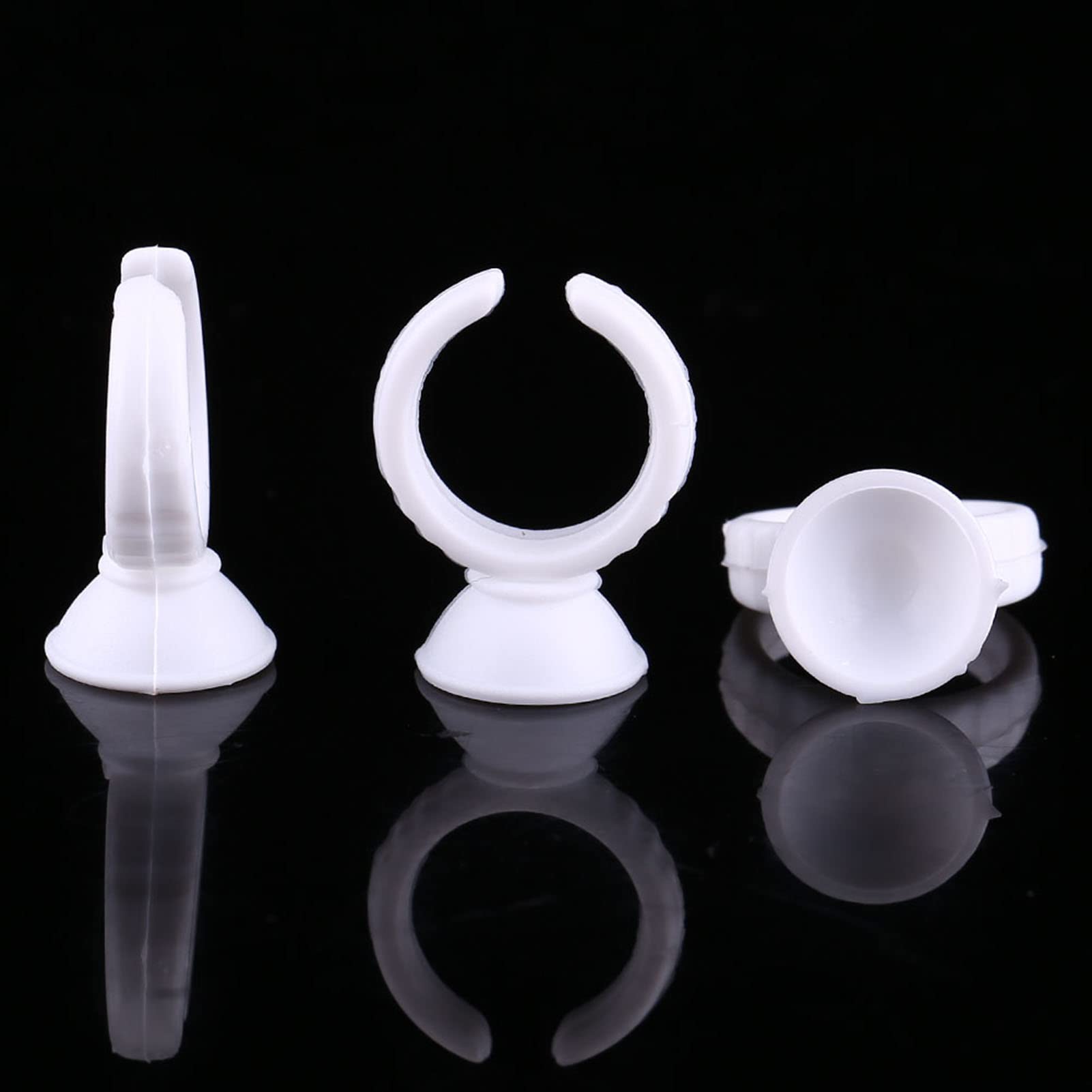 Pack of 100 Ink Rings, InkCups, Disposable Adhesive Rings, Ink Cups, Small Cups for Ink Accessories (Without Partition #02)