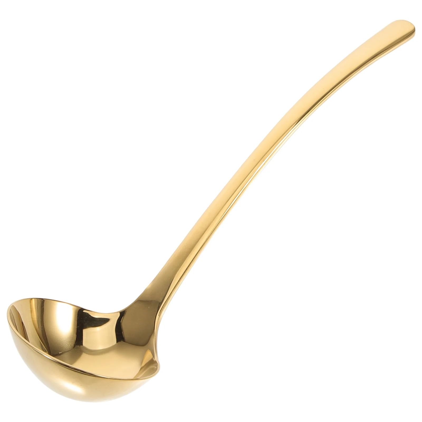 FVCTGHZ Flatware Set Stainless Steel Soup Ladle Handle: Sauce Ladle Serving Ladles Serving Scoop Mixing Spoon for Hotel Golden Steak Knife Dinnerware