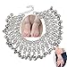 SUNSCSC 1 Pair Vintage Silver Bell Chain Bangle Bracelets Ankle Anklets For Women