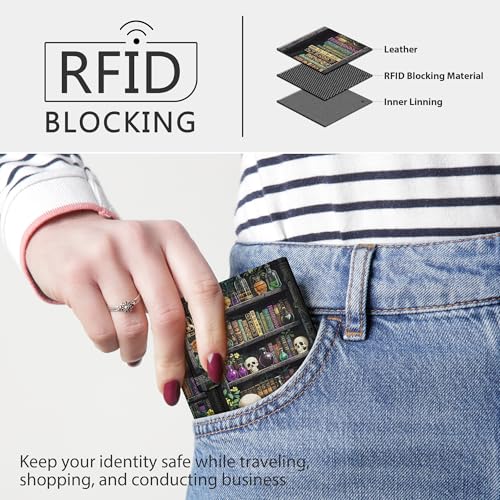 Image of Gostwo Small Wallet for Women, Slim Bifold Credit Card Holder, Compact RFID Blocking Cash Wallet, Billfolds Thin Leather Zipper Pocket, Mini Wallet Gift for Ladies Teen Girls Travel with ID Window