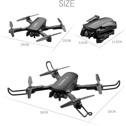 Miniatura 7 de Drone RC Quad Copter Helicóptero Drone con cámara para adultos y niños 4K HD FPV Video en vivo Altitud Mantenga una tecla de inicio sin cabeza Modo