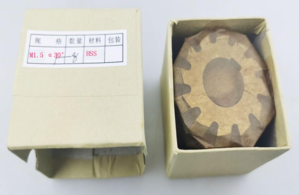 Involute 30° Spline Gear milling Cutter, Modulus 1.5, Pressure Angle 30°, Bore 22 No.1-8 Involute Gear Cutters+22mm R8 Shank Milling Arbor