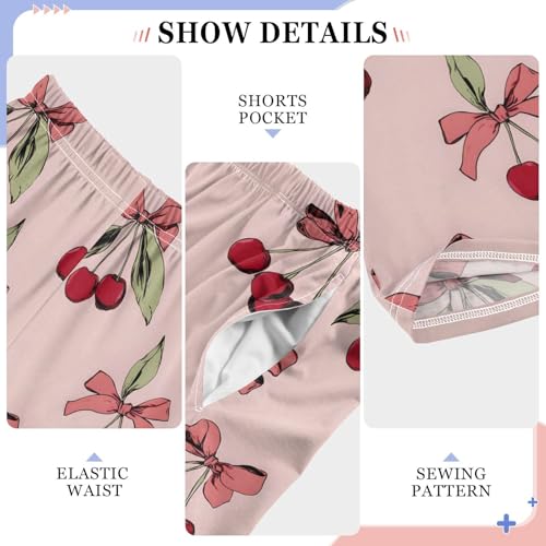 ALAZA Cherry Bow Lovely Pajama Lounge Pants Long Sleep Pajama Bottoms with Pockets4