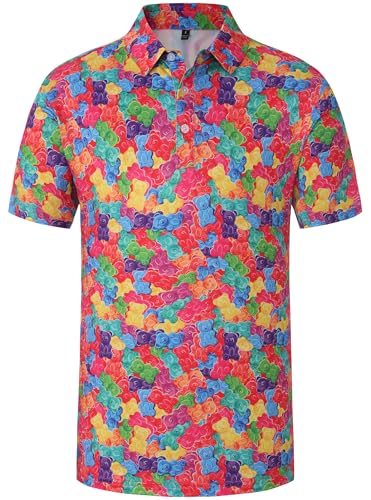 Camisetas Polo para Hombre con Diseño Divertido de Golf, Transpirables y Secado Rápido, Manga Corta miniatura 1