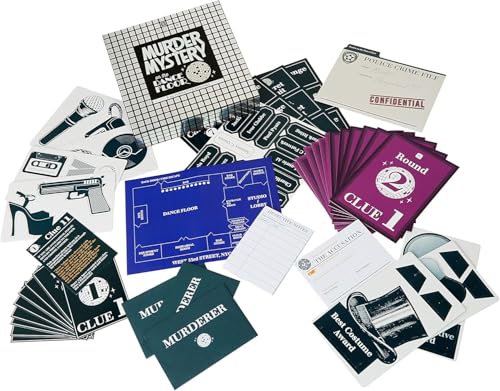 Talking Tables Reusable Murder Mystery Game Kit for 5-13 Players for Halloween Parties and Christmas, 1970s Themed Dinner Party or Birthday Fun with 3 Endings - Includes Props and Clues - Image 4