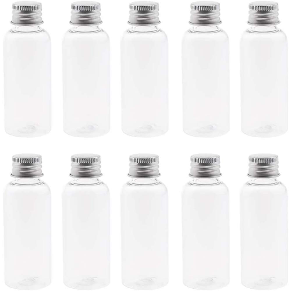 POFET 10pcs 50ml Liquid Sampling Bottle Essential Oils Lotion Cream Storage Vials, Condiment Container, Juice Jars