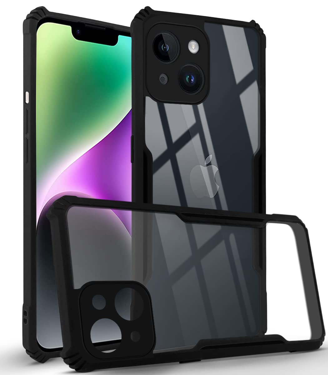 Jkobi Back Cover Case for Apple iPhone 14 (Crystal Glass Back | Camera Protection | Shockproof Bumpers | Professional Black) (B0BHDZLFQF) Amazon Price History, Amazon Price Tracker