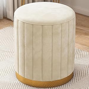 Generisch Stilvoller Samt-Hocker mit Stauraum